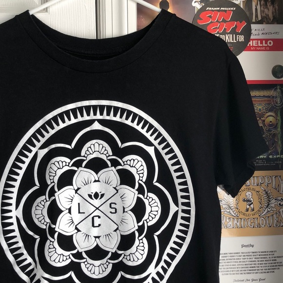 Mandala Black and White Tee by LOTUSS - Picture 4 of 5